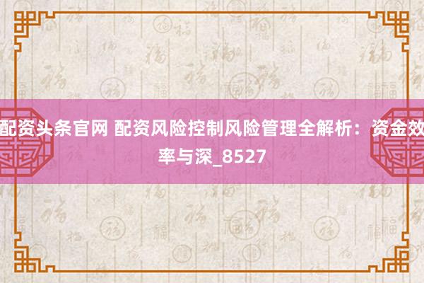 配资头条官网 配资风险控制风险管理全解析：资金效率与深_8527