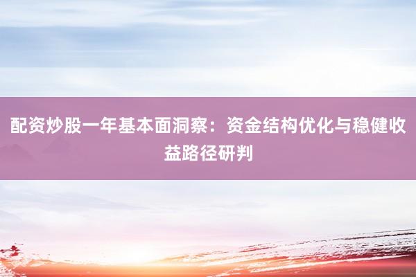 配资炒股一年基本面洞察：资金结构优化与稳健收益路径研判