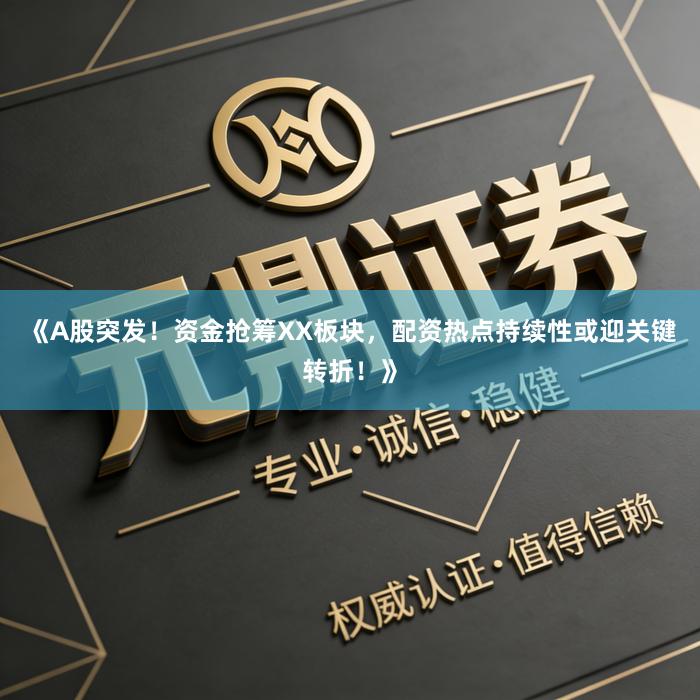 《A股突发！资金抢筹XX板块，配资热点持续性或迎关键转折！》